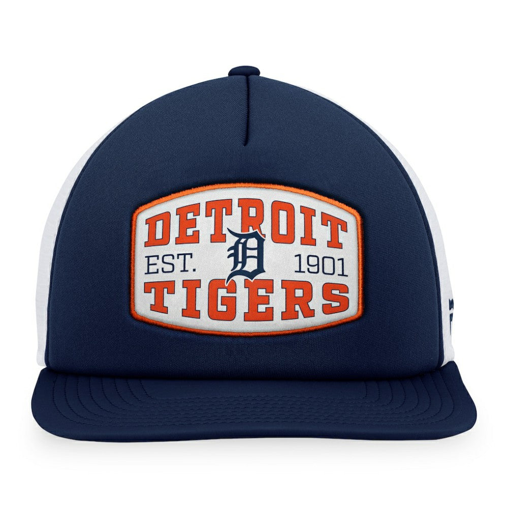 Detroit Tigers Fanatics Foam Front Patch Trucker Snapback Hat Lifestyle