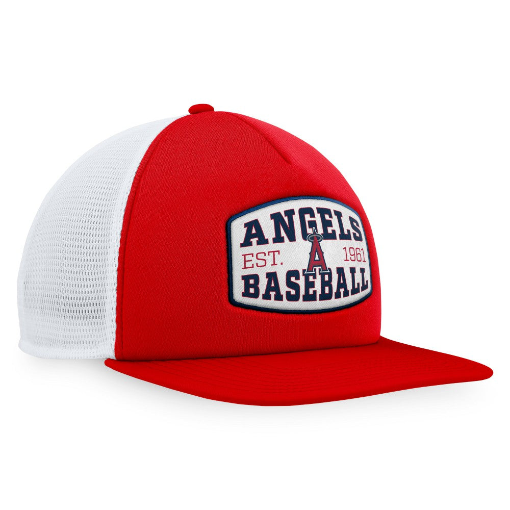 Los Angeles Angels Fanatics Foam Front Patch Trucker Snapback Hat discount