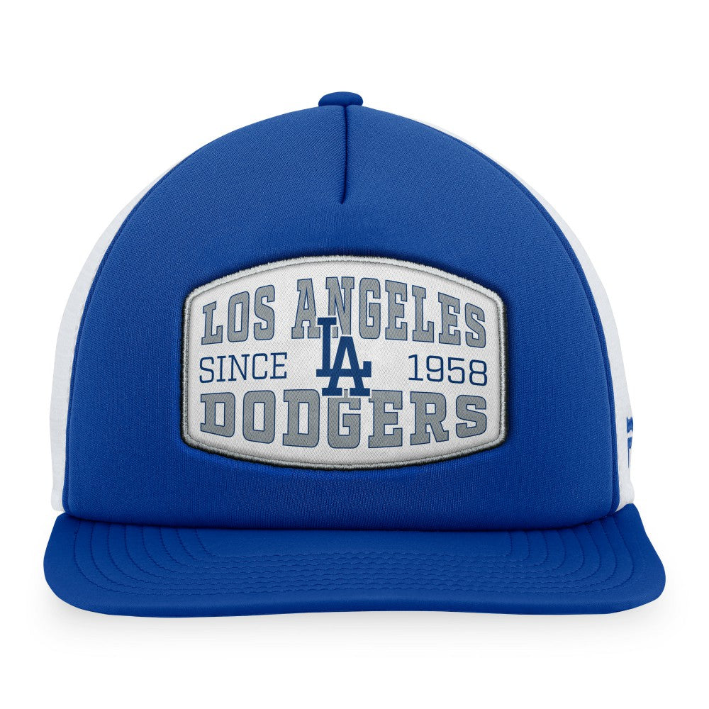 Los Angeles Dodgers Fanatics Foam Front Patch Trucker Snapback Hat Clearance