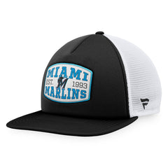 Miami Marlins Fanatics Foam Front Patch Trucker Snapback Hat discount