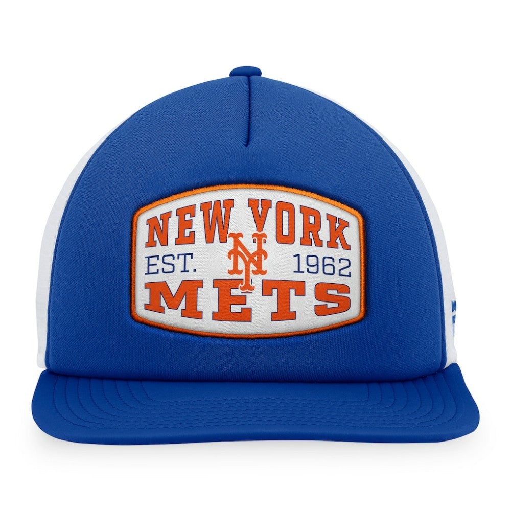 New York Mets Fanatics Foam Front Patch Trucker Snapback Hat Lifestyle