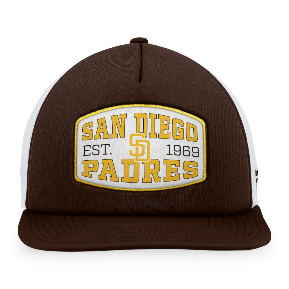 San Diego Padres Fanatics Foam Front Patch Trucker Snapback Hat Near Me