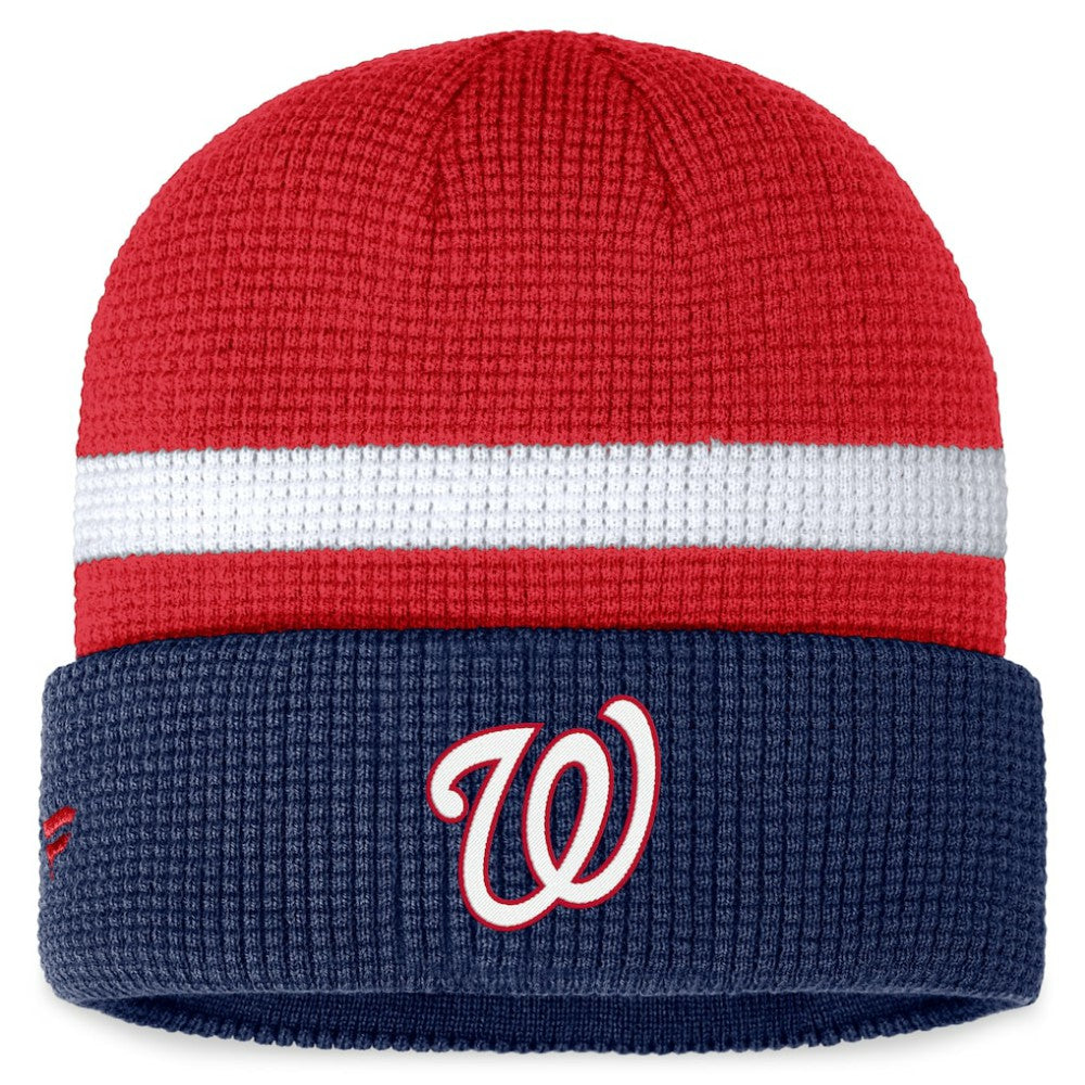 Washington Nationals Fanatics Waffle Cuffed Knit Hat Near Me