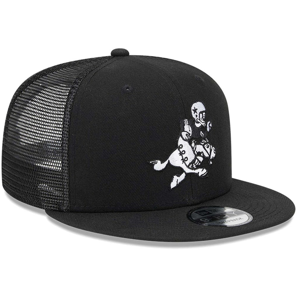 Dallas Cowboys New Era Retro Joe Main Trucker 9FIFTY Snapback Hat Black - NFL