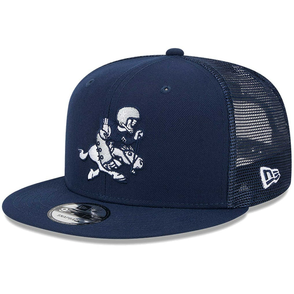 Dallas Cowboys New Era Retro Joe Main Trucker 9FIFTY Snapback Hat Navy - NFL