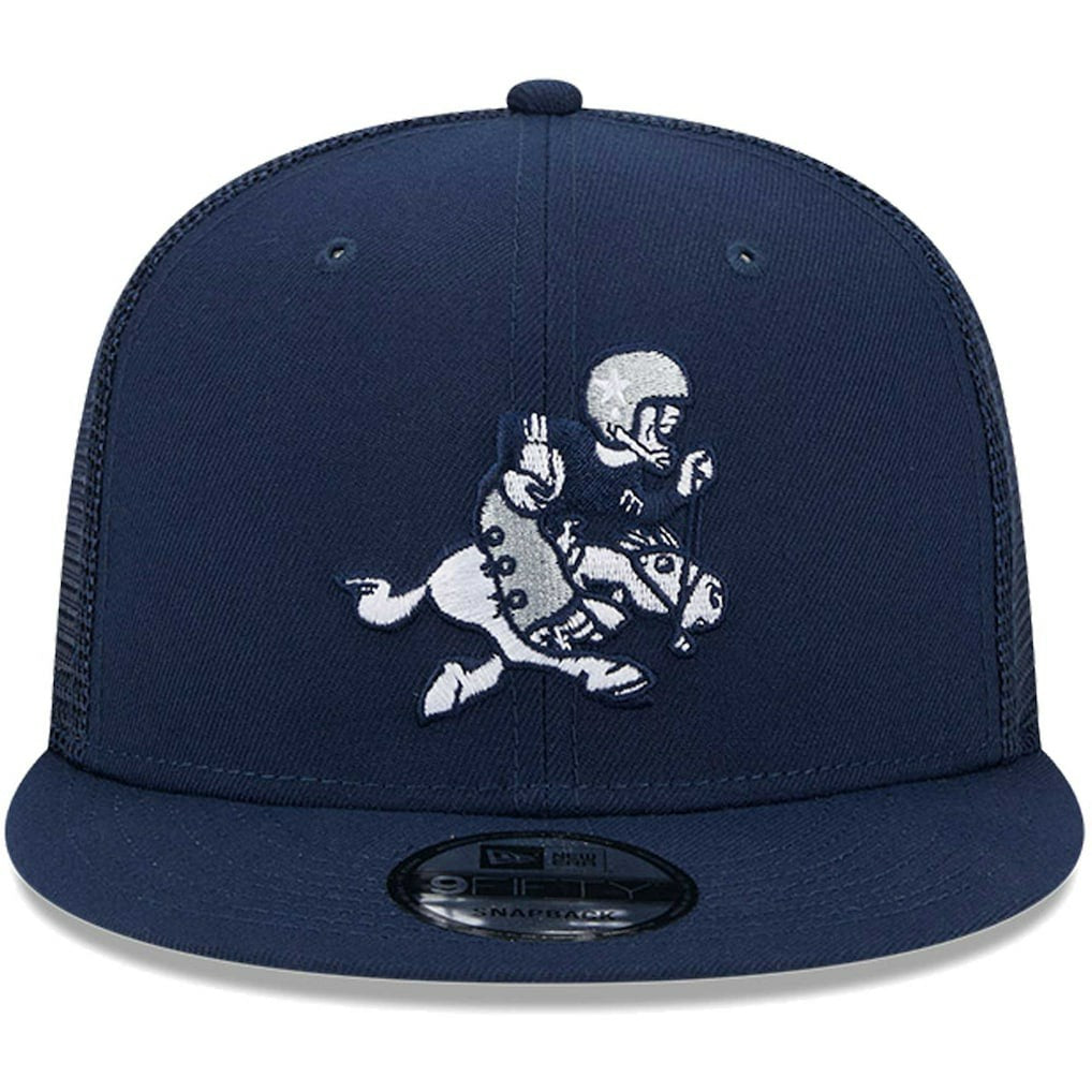 Dallas Cowboys New Era Retro Joe Main Trucker 9FIFTY Snapback Hat Navy - NFL
