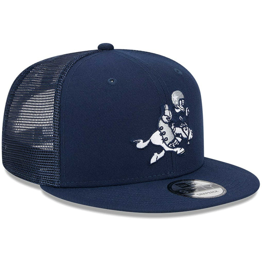 Dallas Cowboys New Era Retro Joe Main Trucker 9FIFTY Snapback Hat Navy - NFL