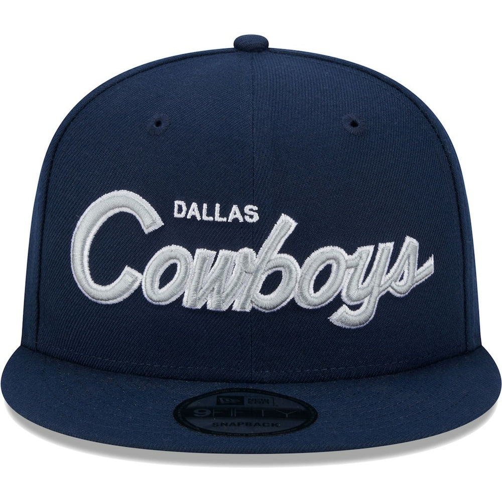 Dallas Cowboys New Era Main Script 9FIFTY Snapback Hat Navy - NFL
