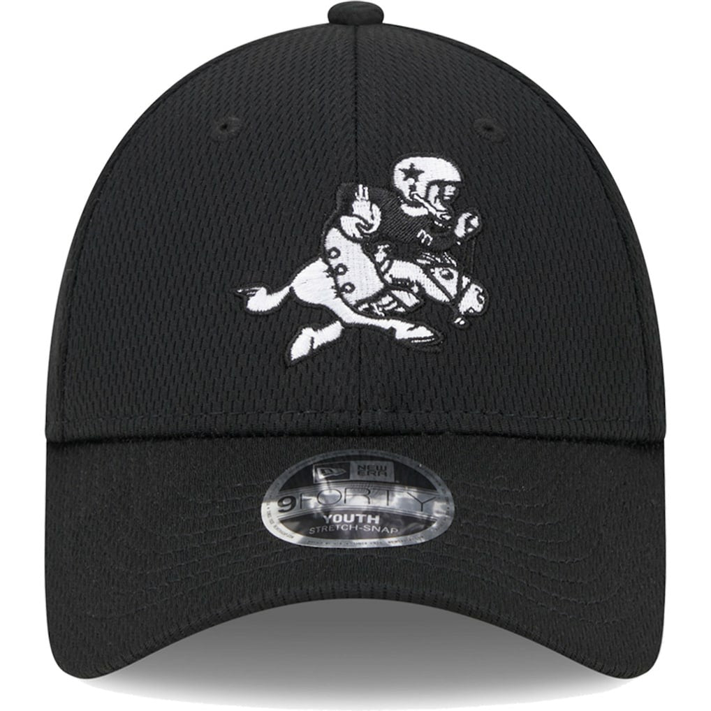 Dallas Cowboys New Era Youth Retro Joe Main B-Dub 9FORTY Adjustable Hat Black - NFL