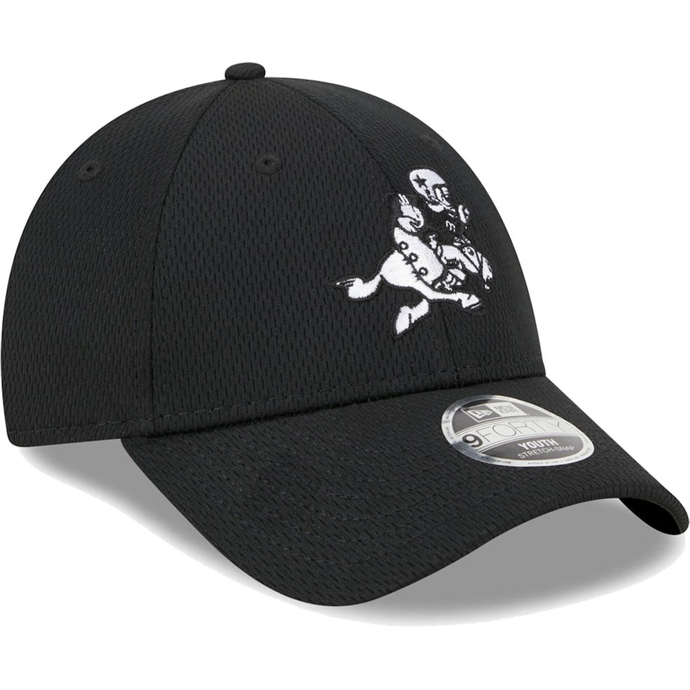 Dallas Cowboys New Era Youth Retro Joe Main B-Dub 9FORTY Adjustable Hat Black - NFL