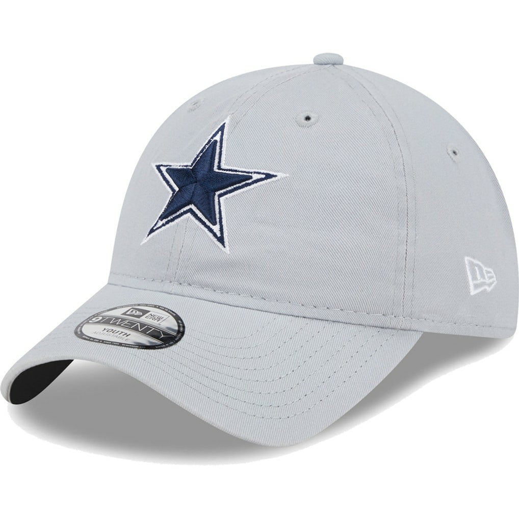 Dallas Cowboys New Era Youth Main Core Classic 2.0 9TWENTY Adjustable Hat Gray - NFL