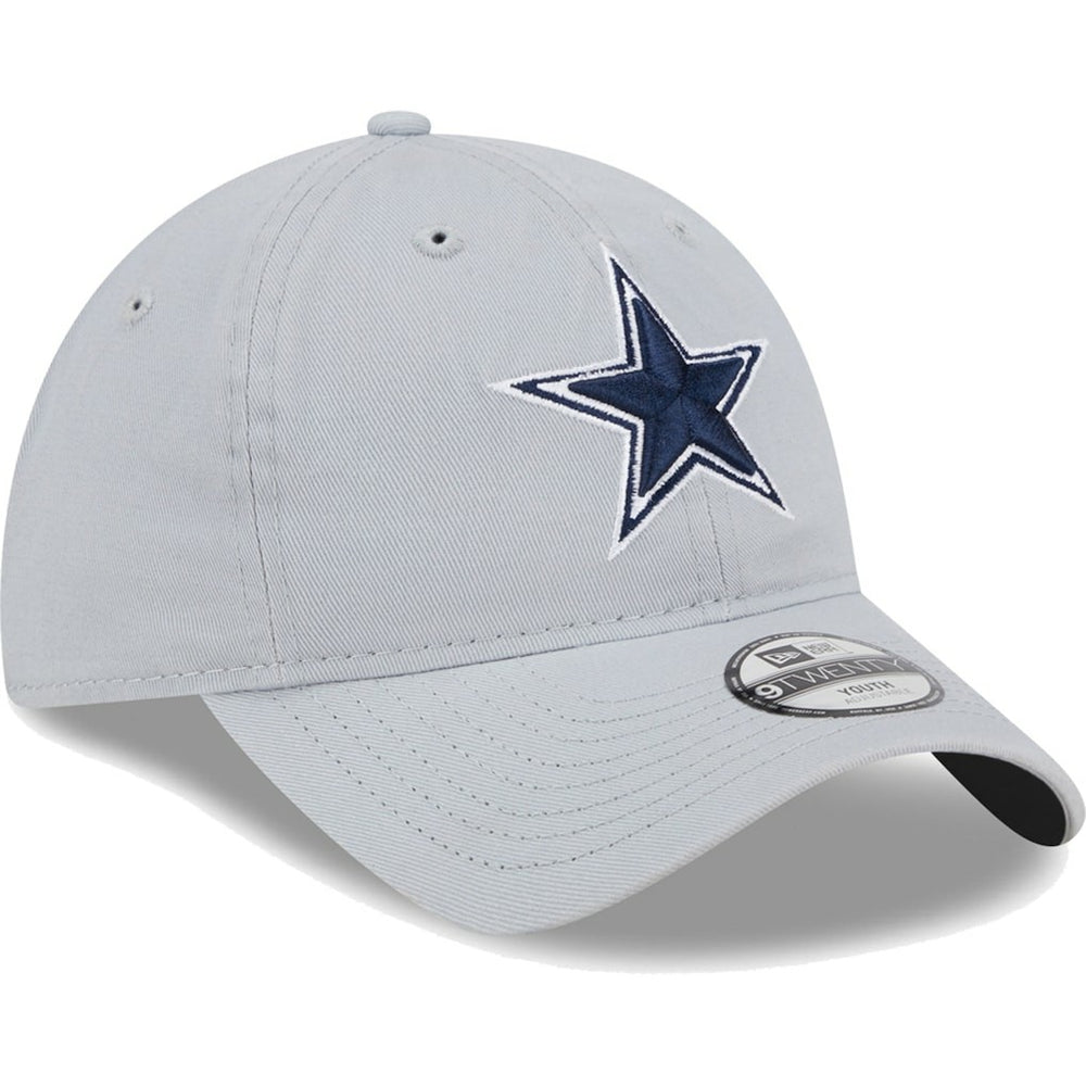 Dallas Cowboys New Era Youth Main Core Classic 2.0 9TWENTY Adjustable Hat Gray - NFL