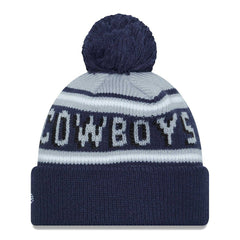 Dallas Cowboys New Era Youth Gridiron Classics Main Cuffed Knit Hat with Pom Gray/Navy - NFL