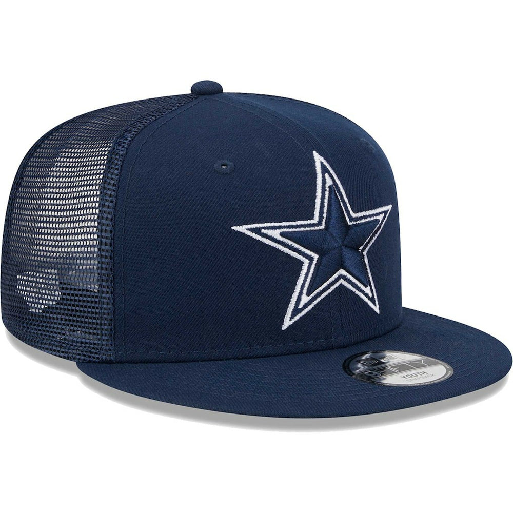 Dallas Cowboys New Era Youth Main Trucker 9FIFTY Snapback Hat Navy - NFL
