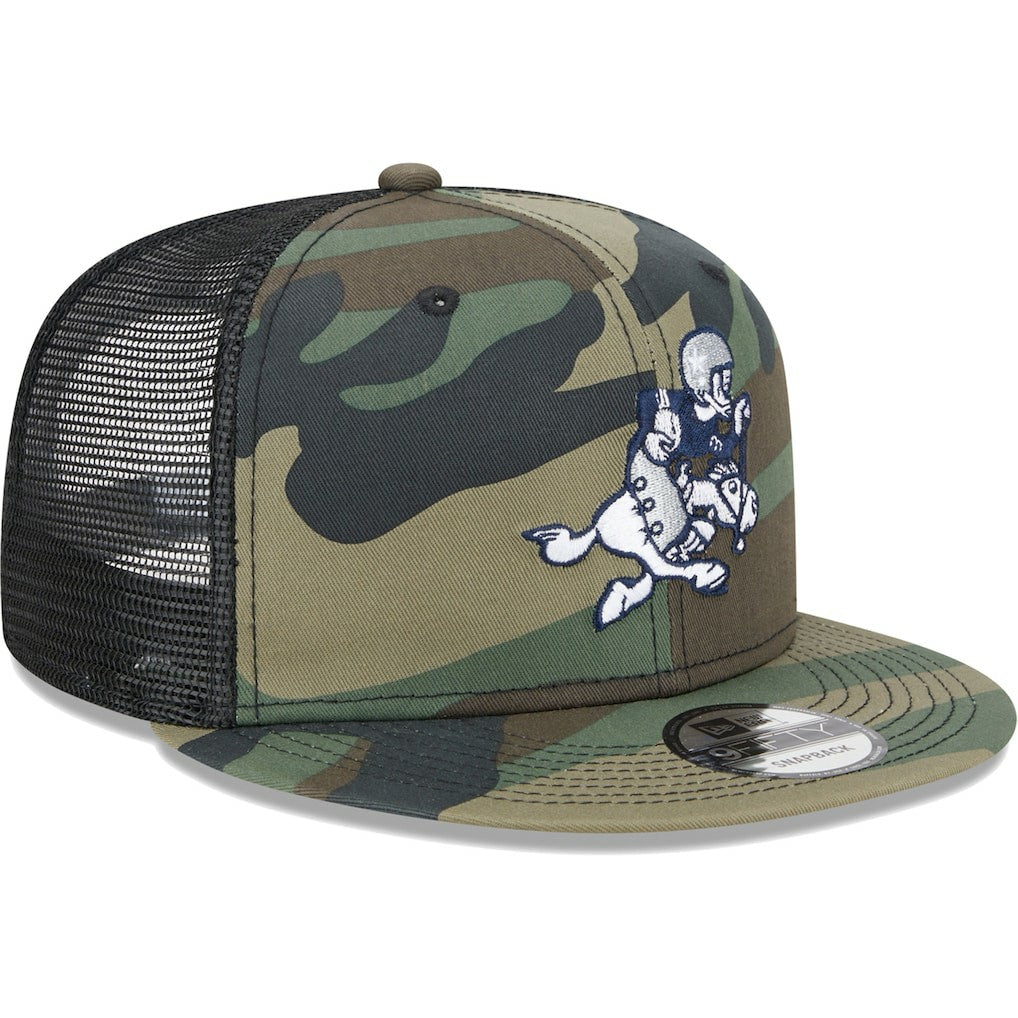 Dallas Cowboys New Era Retro Joe Main Trucker 9FIFTY Snapback Hat Camo - NFL