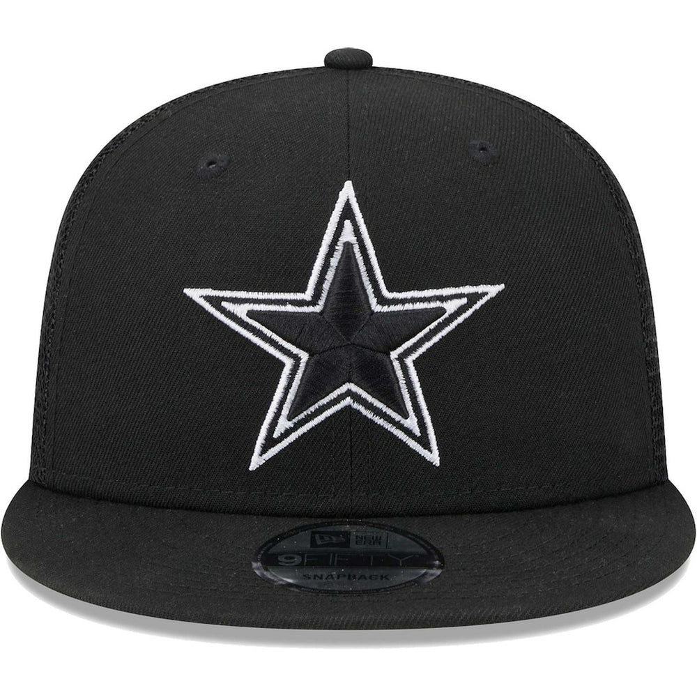 Dallas Cowboys New Era Main Trucker 9FIFTY Snapback Hat Black - NFL