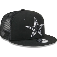 Dallas Cowboys New Era Youth Main B-Dub 9FIFTY Trucker Adjustable Hat Black - NFL
