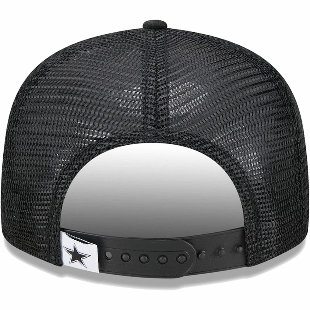 Dallas Cowboys New Era Youth Main B-Dub 9FIFTY Trucker Adjustable Hat Black - NFL