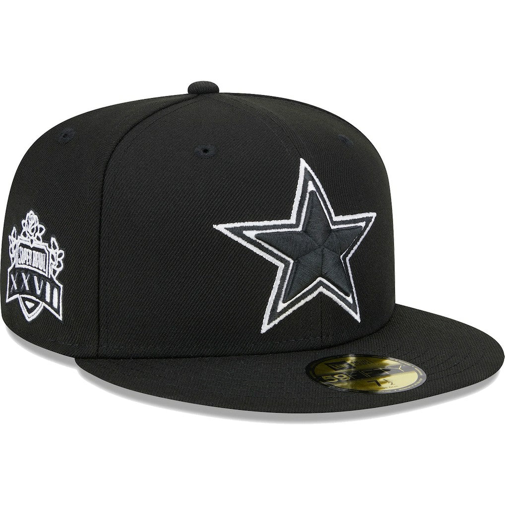 Dallas Cowboys New Era Main Patch 59FIFTY Fitted Hat Black - NFL