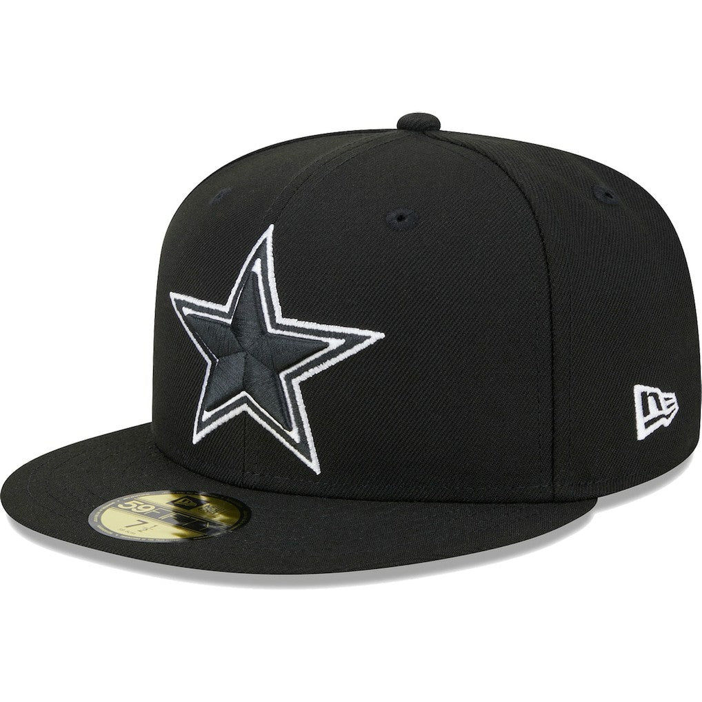Dallas Cowboys New Era Main Patch 59FIFTY Fitted Hat Black - NFL