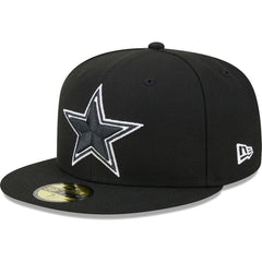 Dallas Cowboys New Era Main Patch 59FIFTY Fitted Hat Black - NFL