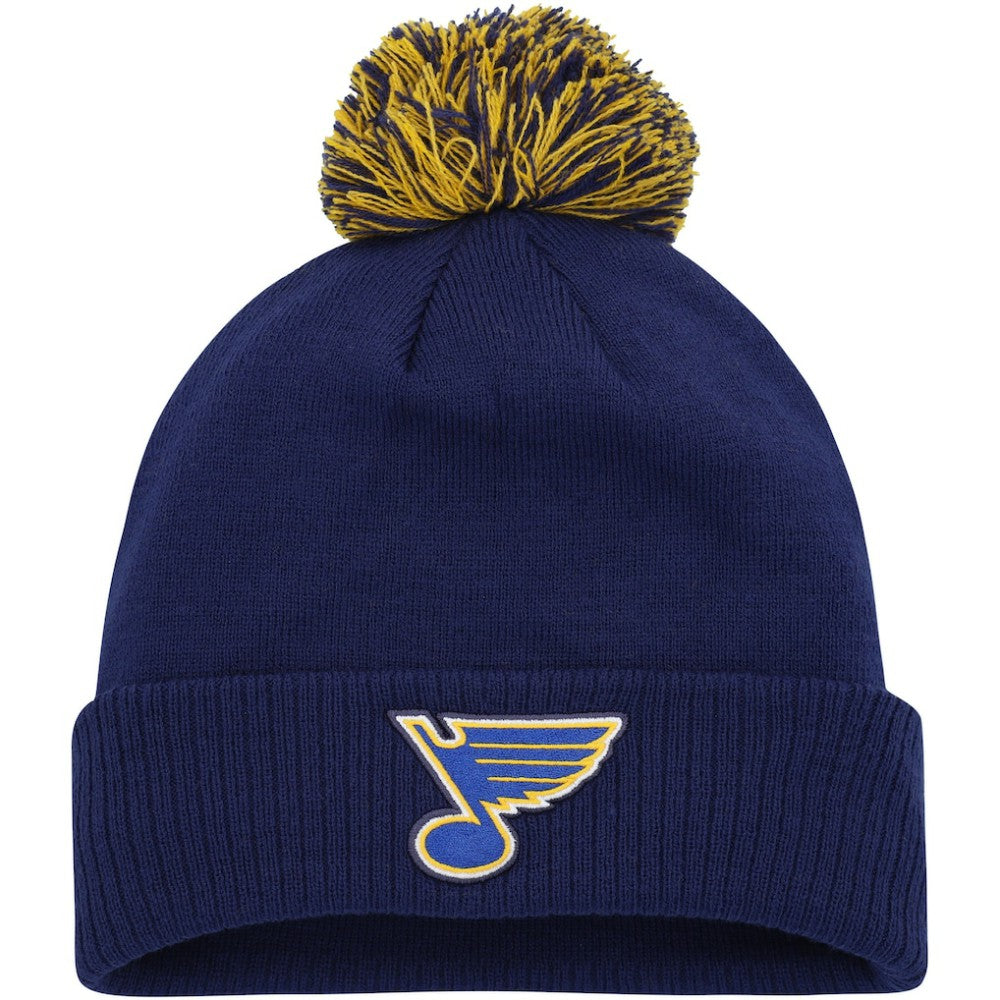St. Louis Blues - adidas COLD.RDY Cuffed Knit Hat with Pom Blue