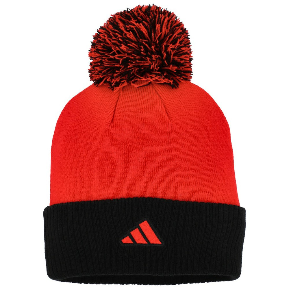 Chicago Blackhawks adidas Women's Laurel Cuffed Knit Hat with Pom Red
