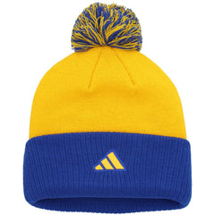 St. Louis Blues - adidas Women's Laurel Cuffed Knit Hat with Pom Gold