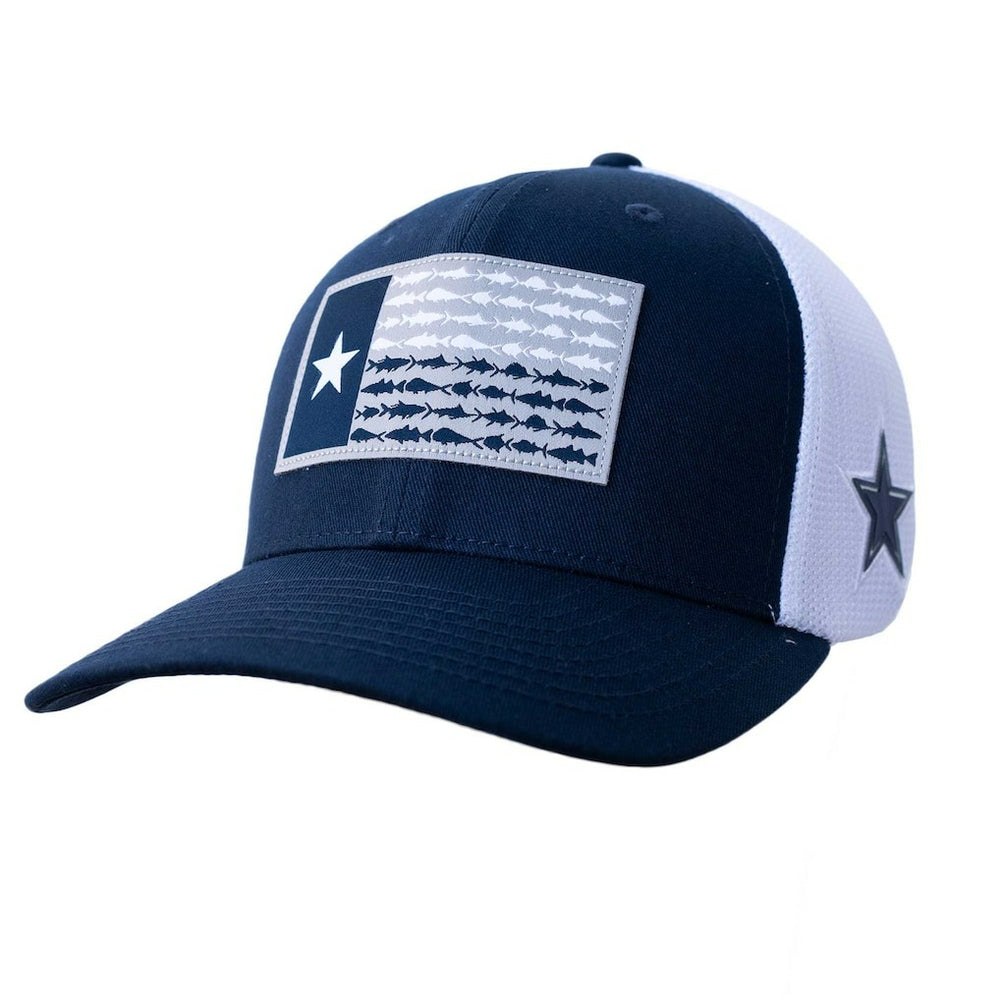 Dallas Cowboys Fish Flag Texas Flex Hat Navy - Columbia