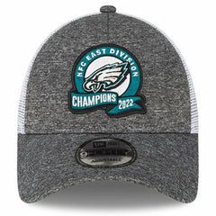 Philadelphia Eagles New Era 2022 NFC East Division Champions Locker Room 9FORTY Adjustable Hat Heather Gray - NFL