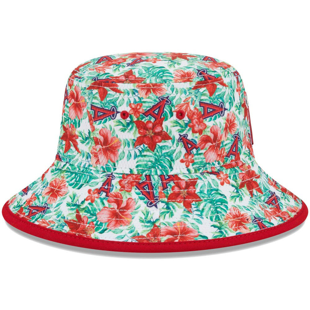 Los Angeles Angels New Era Tropic Floral Bucket Hat On Sale