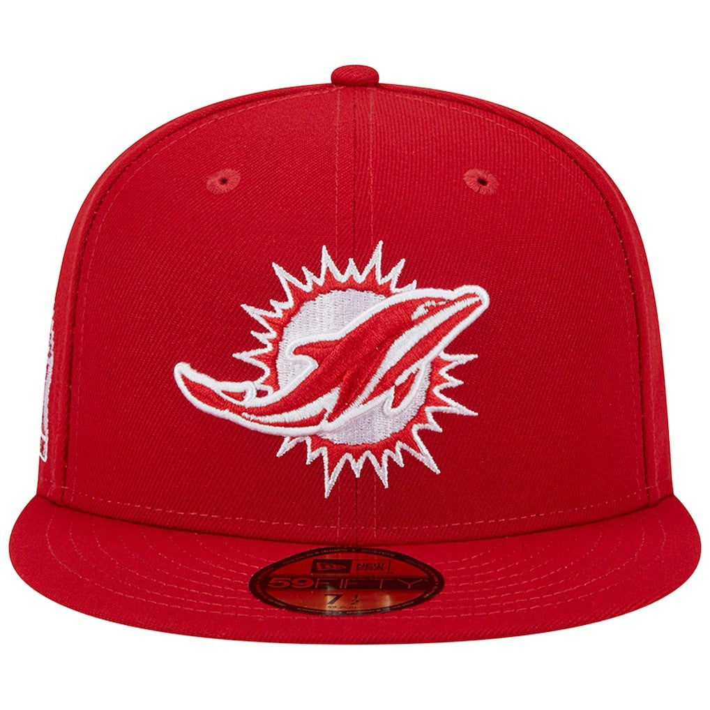 Miami Dolphins New Era 1993 Hawaii Pro Bowl Main Patch 59FIFTY Fitted Hat Scarlet - NFL