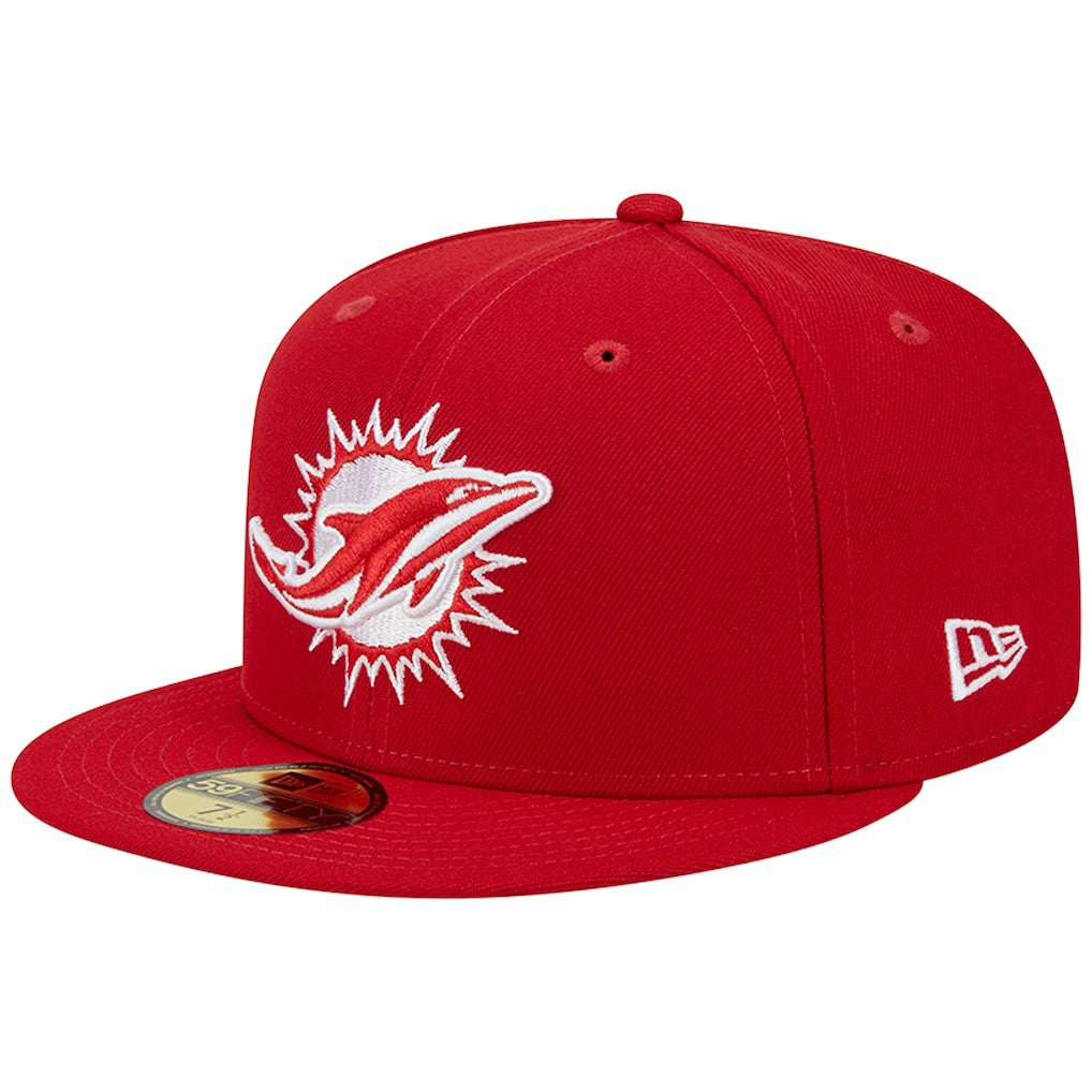 Miami Dolphins New Era 1993 Hawaii Pro Bowl Main Patch 59FIFTY Fitted Hat Scarlet - NFL