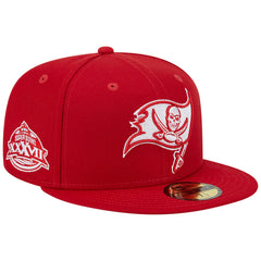 Tampa Bay Buccaneers New Era Super Bowl XXXVII Main Patch 59FIFTY Fitted Hat Scarlet - NFL