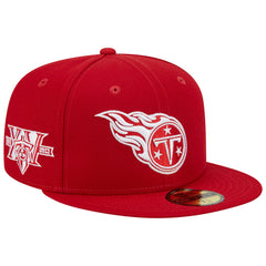 Tennessee Titans New Era 15 Years Main Patch 59FIFTY Fitted Hat Scarlet - NFL