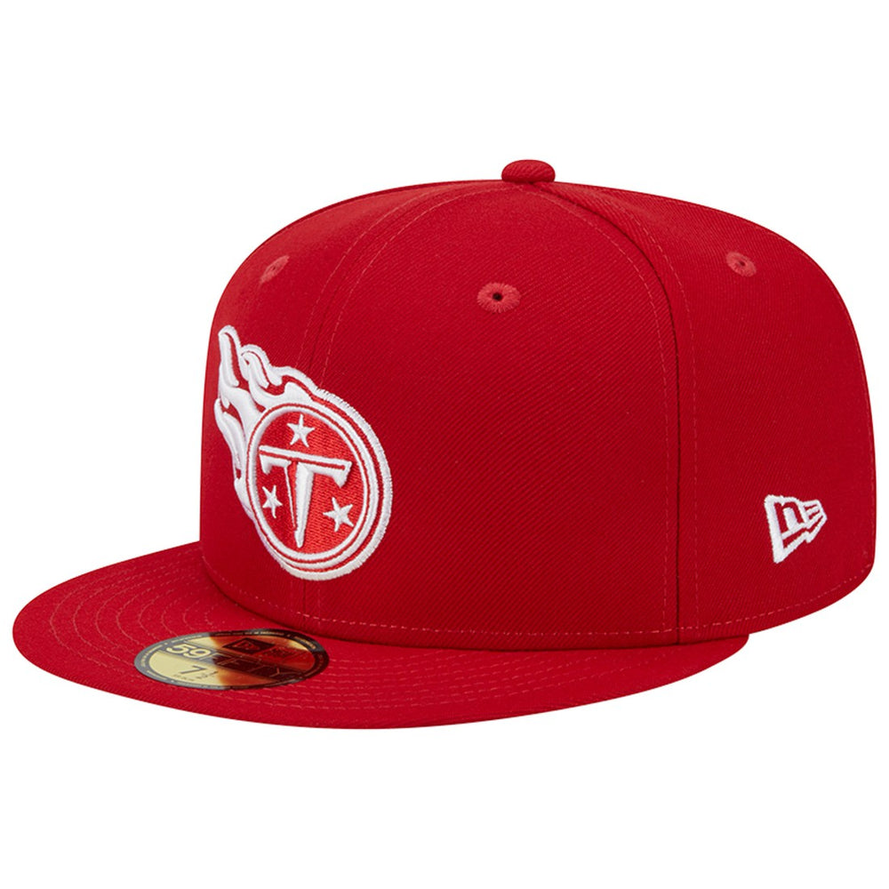 Tennessee Titans New Era 15 Years Main Patch 59FIFTY Fitted Hat Scarlet - NFL
