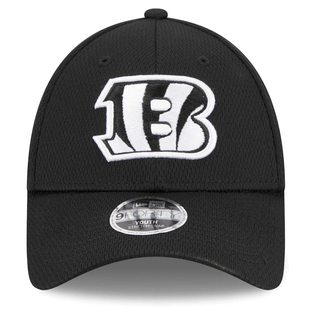Cincinnati Bengals New Era Youth Main B-Dub 9FORTY Adjustable Hat Black - NFL