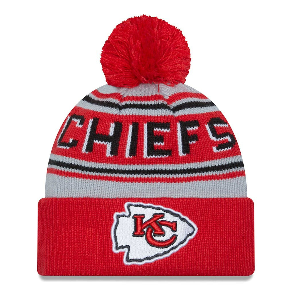 Kansas City Chiefs New Era Main Cuffed Knit Hat with Pom Red - NFL