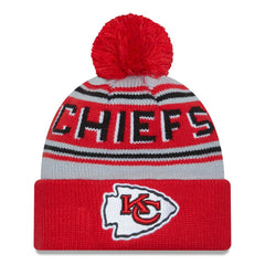Kansas City Chiefs New Era Main Cuffed Knit Hat with Pom Red - NFL