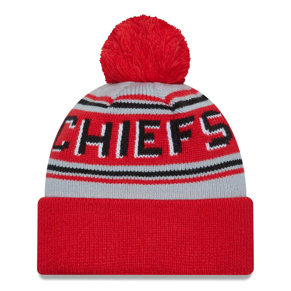 Kansas City Chiefs New Era Main Cuffed Knit Hat with Pom Red - NFL