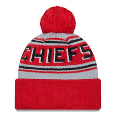 Kansas City Chiefs New Era Main Cuffed Knit Hat with Pom Red - NFL