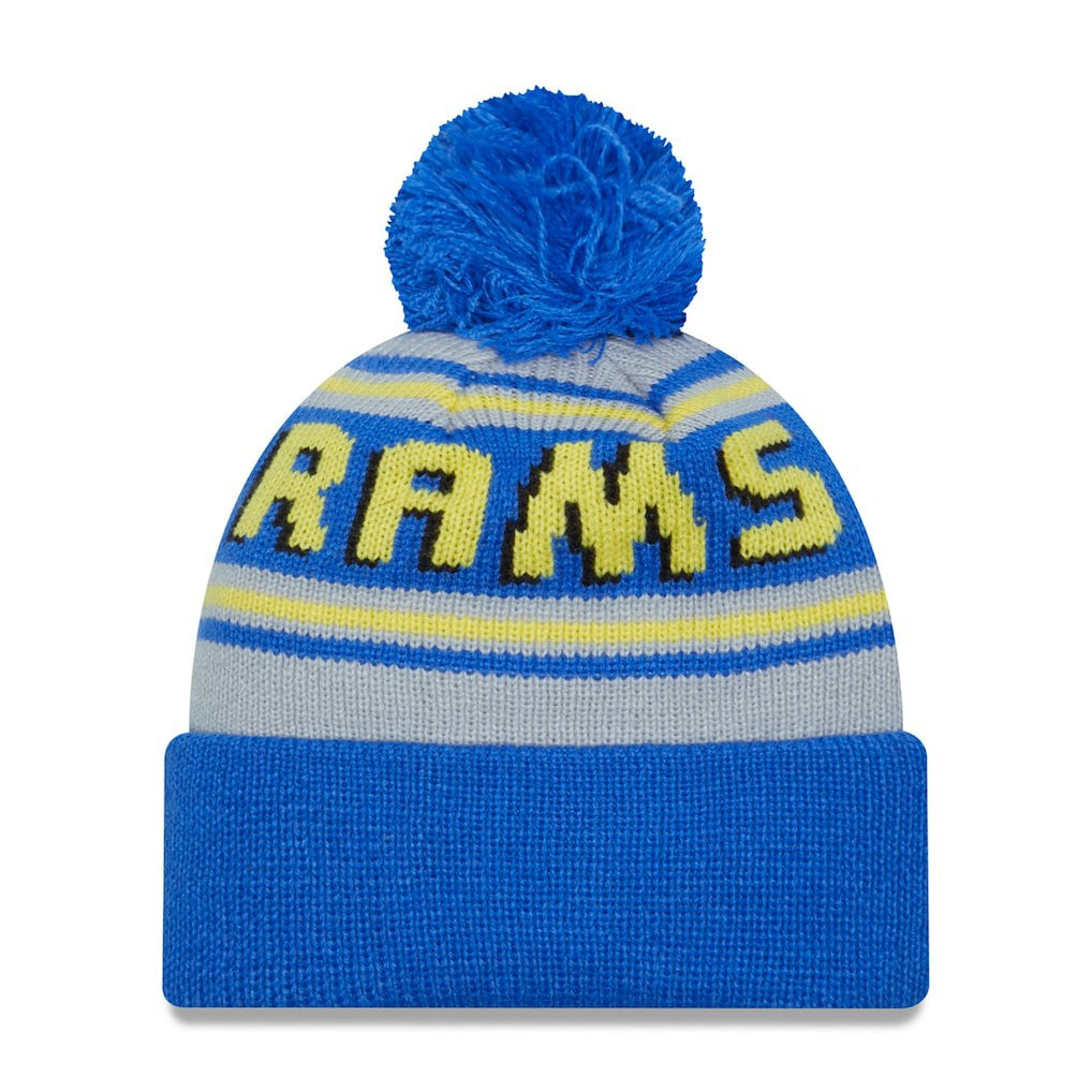 Los Angeles Rams New Era Main Cuffed Knit Hat with Pom Royal - NFL