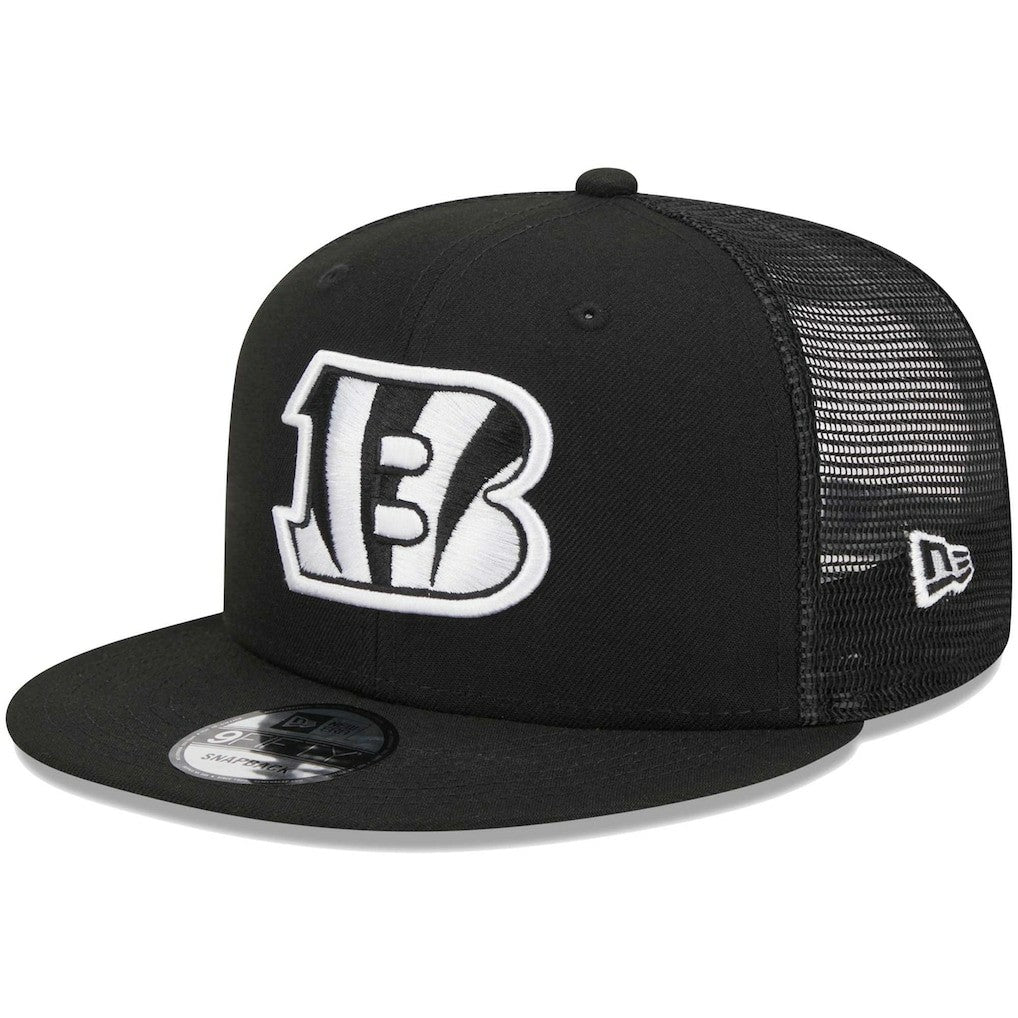 Cincinnati Bengals New Era Main Trucker 9FIFTY Snapback Hat Black - NFL