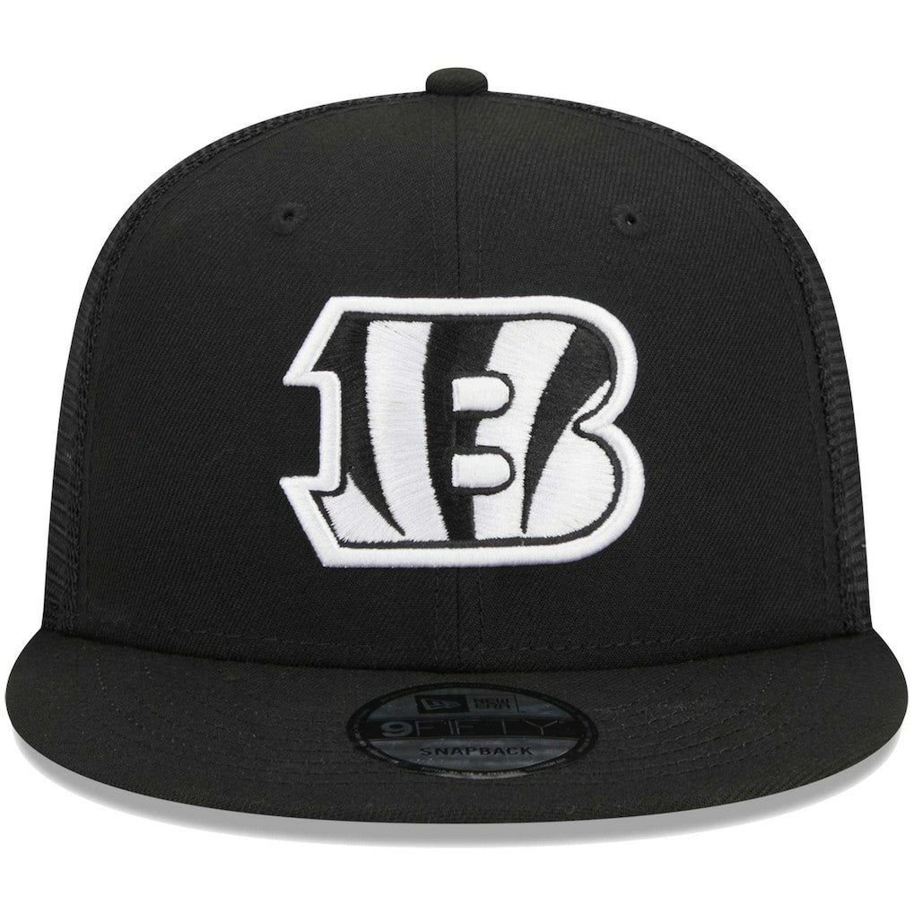 Cincinnati Bengals New Era Main Trucker 9FIFTY Snapback Hat Black - NFL