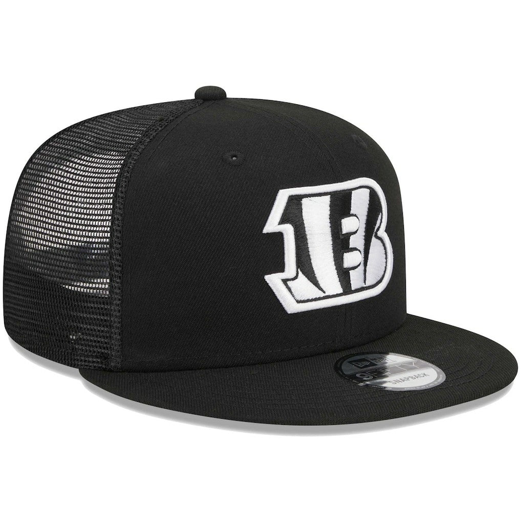Cincinnati Bengals New Era Main Trucker 9FIFTY Snapback Hat Black - NFL