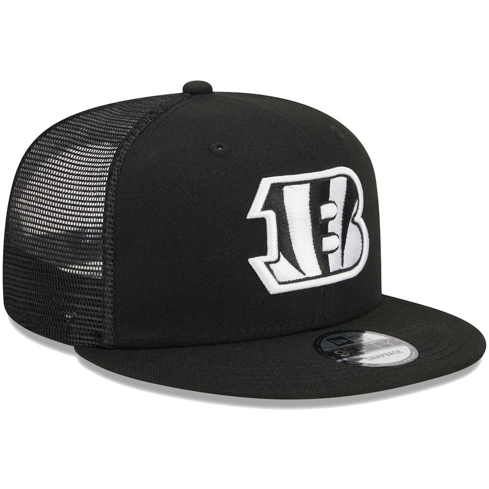Cincinnati Bengals New Era Main Trucker 9FIFTY Snapback Hat Black - NFL