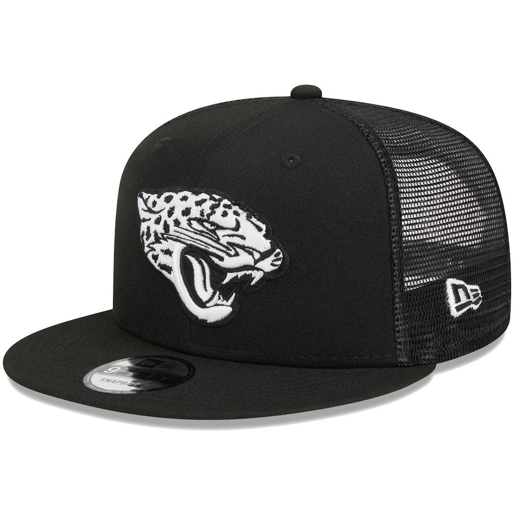 Jacksonville Jaguars New Era Main Trucker 9FIFTY Snapback Hat Black - NFL