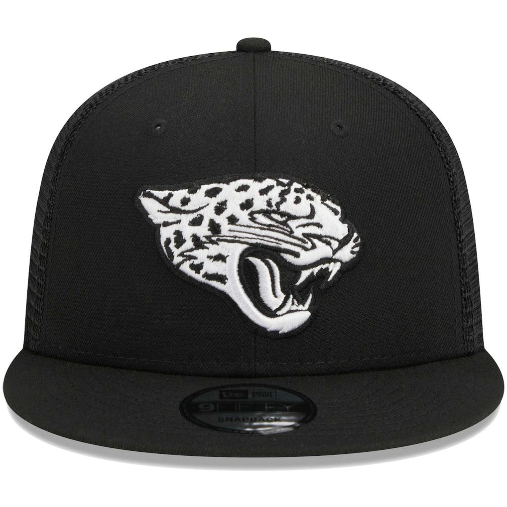 Jacksonville Jaguars New Era Main Trucker 9FIFTY Snapback Hat Black - NFL