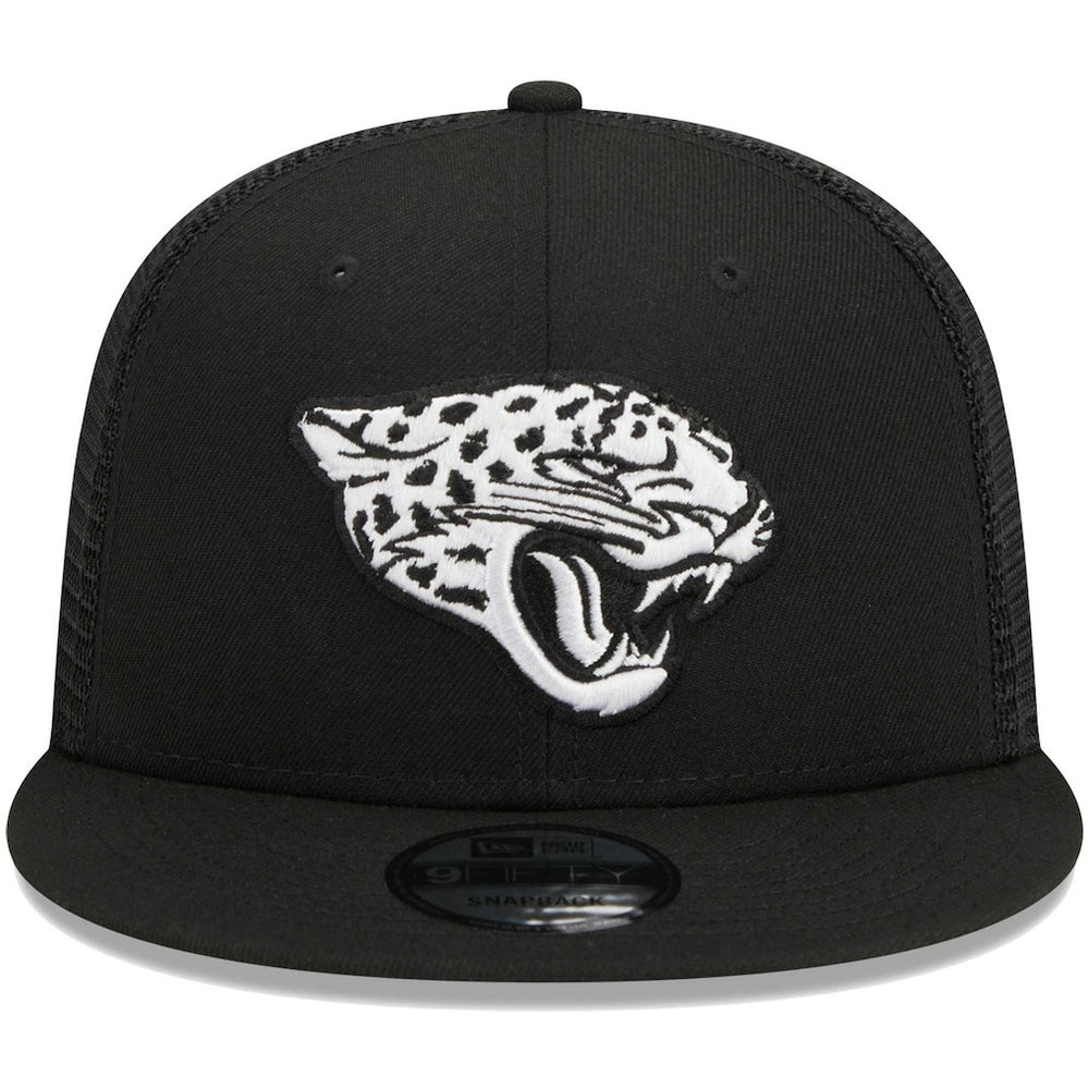 Jacksonville Jaguars New Era Main Trucker 9FIFTY Snapback Hat Black - NFL