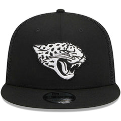Jacksonville Jaguars New Era Main Trucker 9FIFTY Snapback Hat Black - NFL